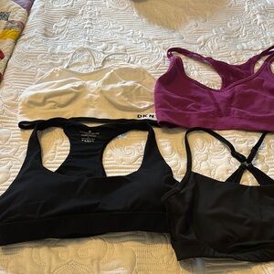 Large Sports Bras - Black, White, Purple
